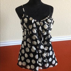 XXI Polka Dot Adjustable Spaghetti Strap Blouse